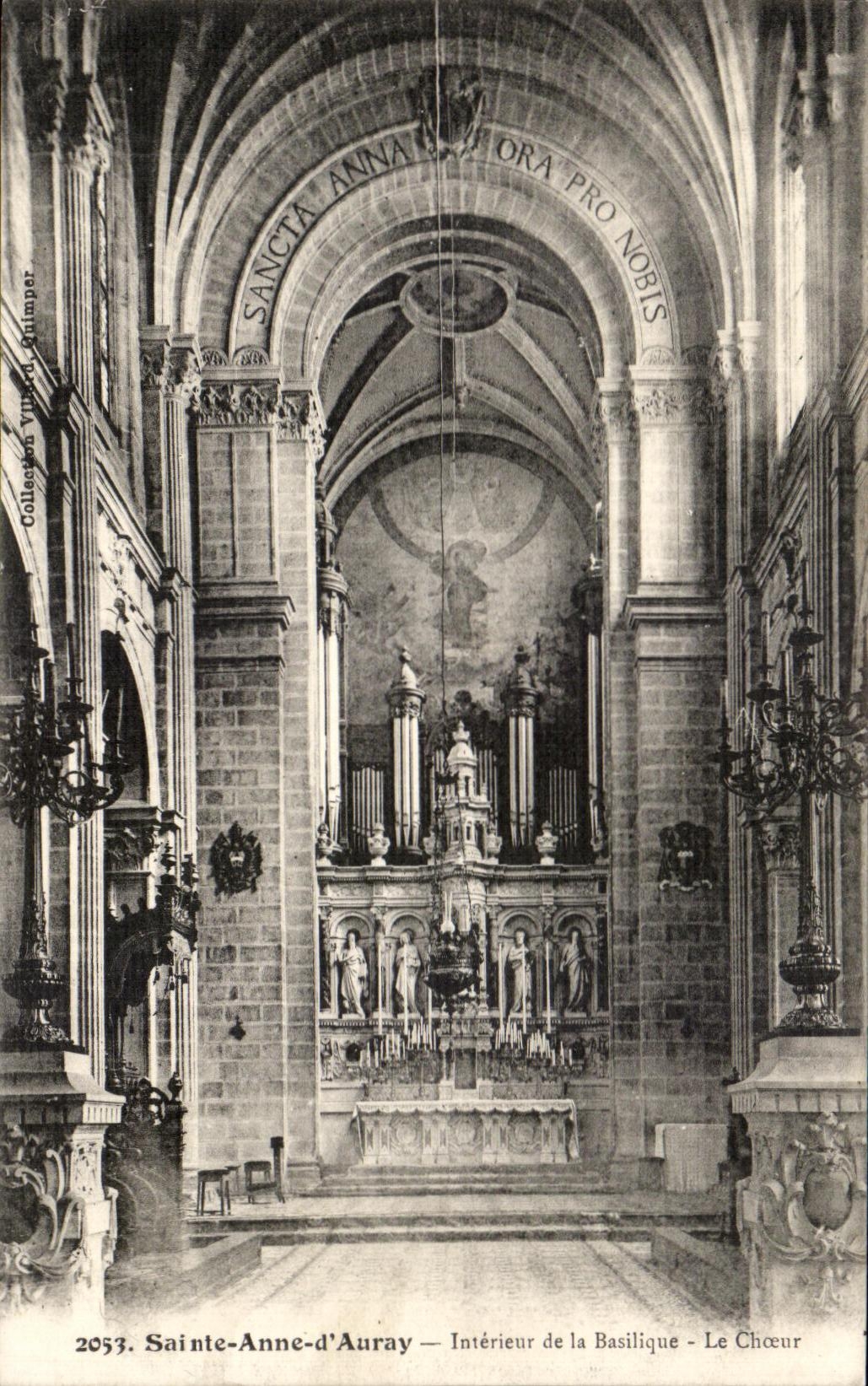 CPA Sainte Anne d Auray Interieur de la Basilique Le Choeur Orgue