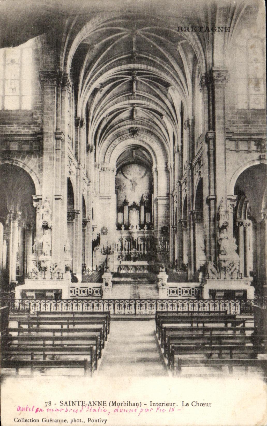 CPA Sainte Anne Interieur Le Choeur Orgue