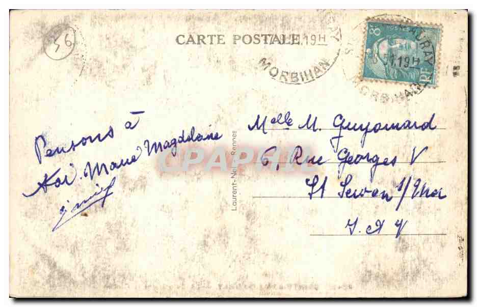 CPA Sainte anne D Auray Le Calvaire et le Cloitre Christ — Verso