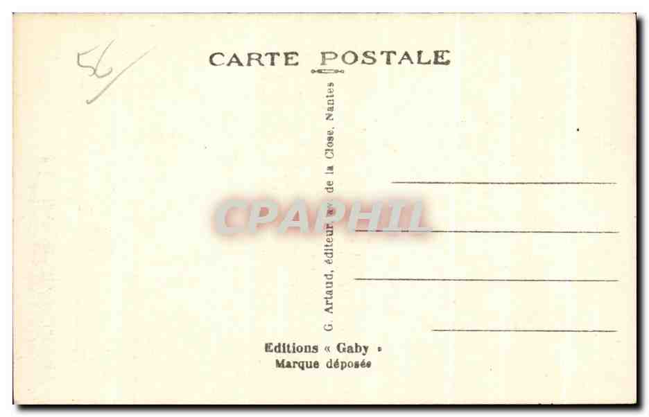 Sainte-Anne-d'Auray (Morbihan) — Vue panoramique — Au fond, la Scala-Sancta — éditeur G. Artaud, Nantes — Verso