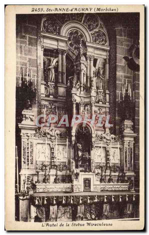 CPA Ste Anne d Auray L Autel de la Statue Miraculeuse