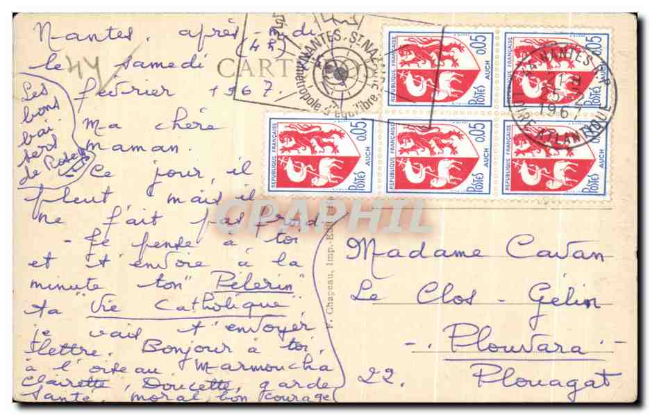CPA Pornichet Sur la Cote de Congrigoux — Rückseite