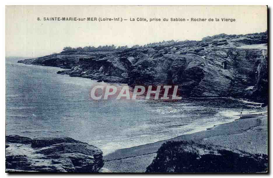 Sainte-Marie-sur-Mer (Loire-Inf.) — La Côte, prise du Sablon — Rocher de la Vierge