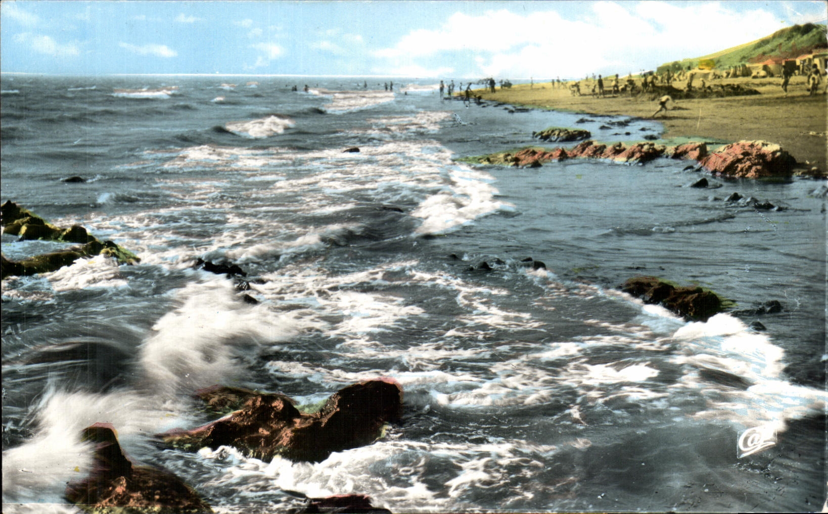 CPA Saint Brevin Cote de Jade Effet de vagues sur la plage
