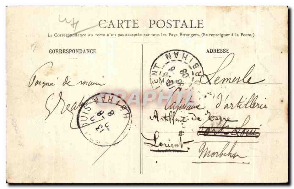 CPA Saint Nazaire Jardin des Plantes — Rückseite