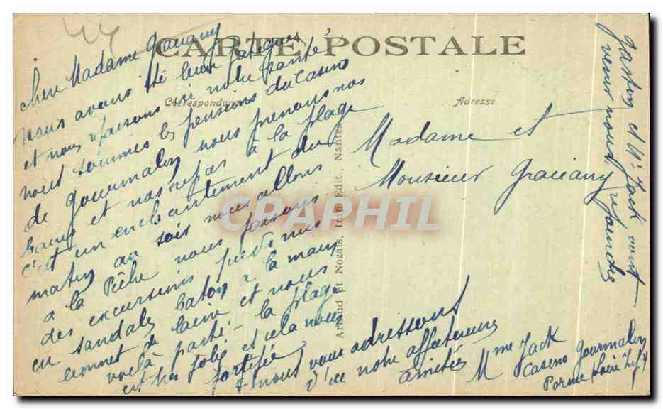 CPA Pornic Le Casino de Gourmalon — Back
