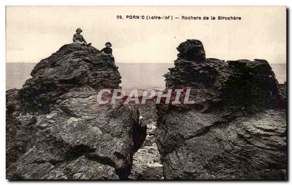 CPA Pornic Rochers de la Birochere