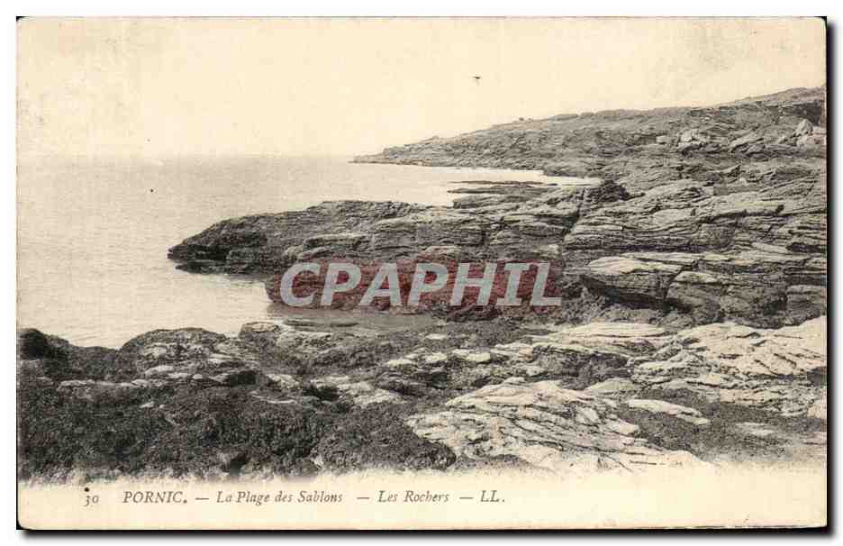 CPA Pornic La Plage des Sablons Le Rochers
