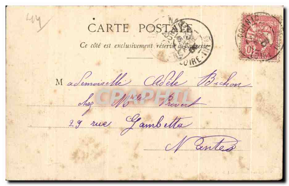 CPA Pornic Le Chateau cote de la Mer — Back