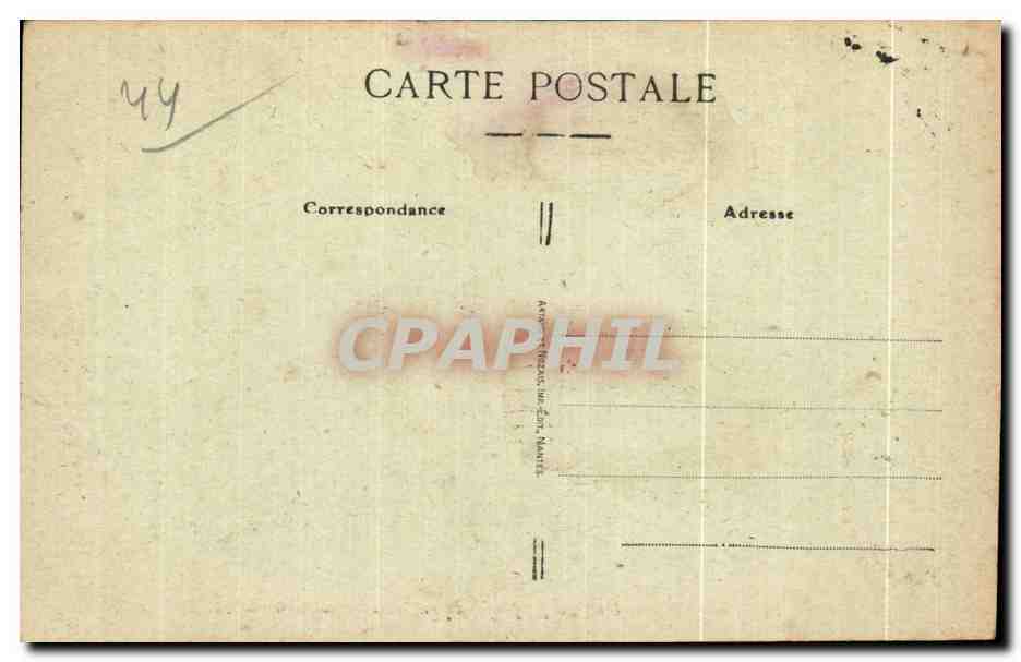 CPA Pornic Une gorge profonde sur la cote de Gourmalon — Rückseite