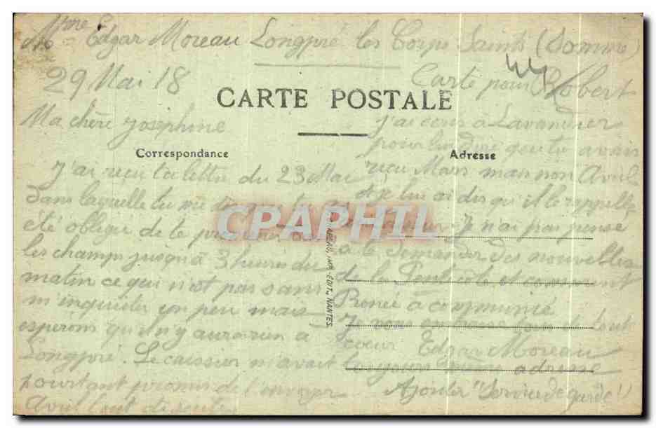 CPA Nantes Enree du Cours Saint Pierre — Rückseite