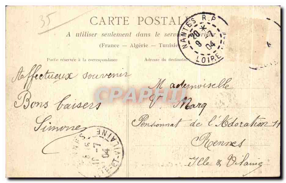CPA Nantes La Chathedrale Tombeau des Ducs de Bretagne — Rückseite