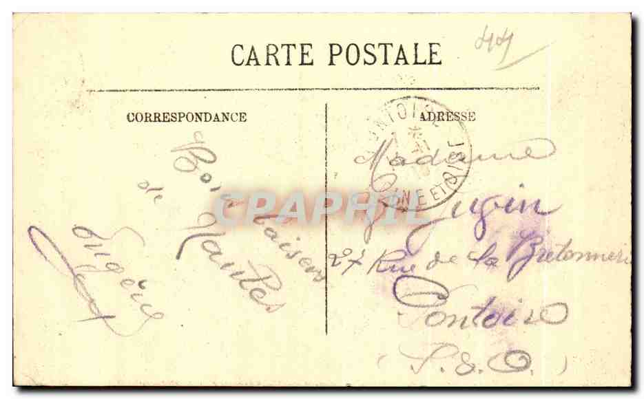CPA Nantes La Place de la Bourse — Rückseite