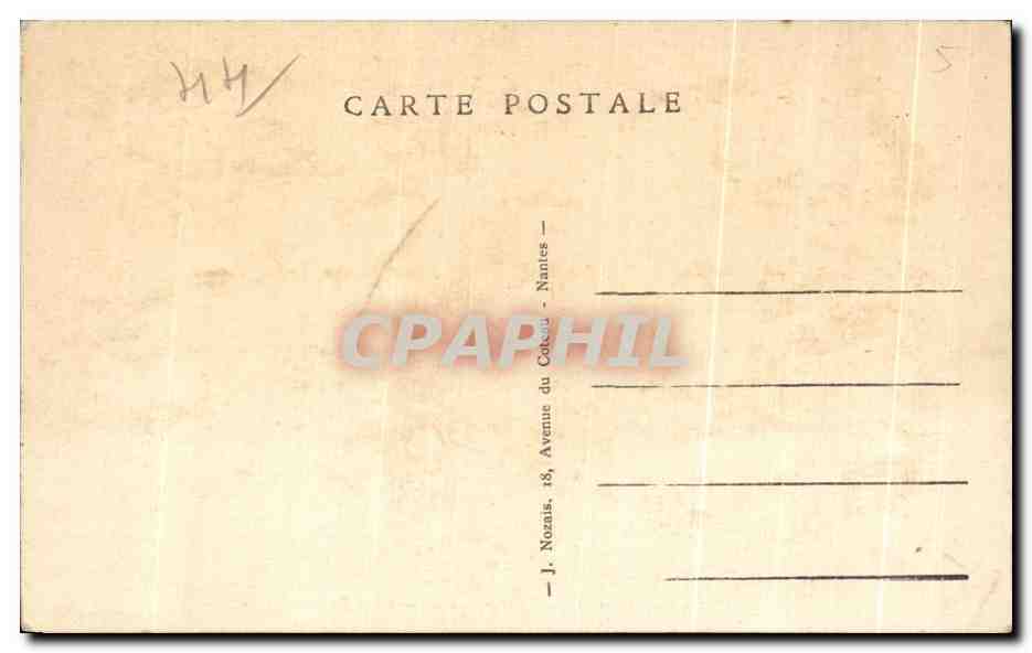 CPA Nantes La Fontaine de la Place Royale — Verso