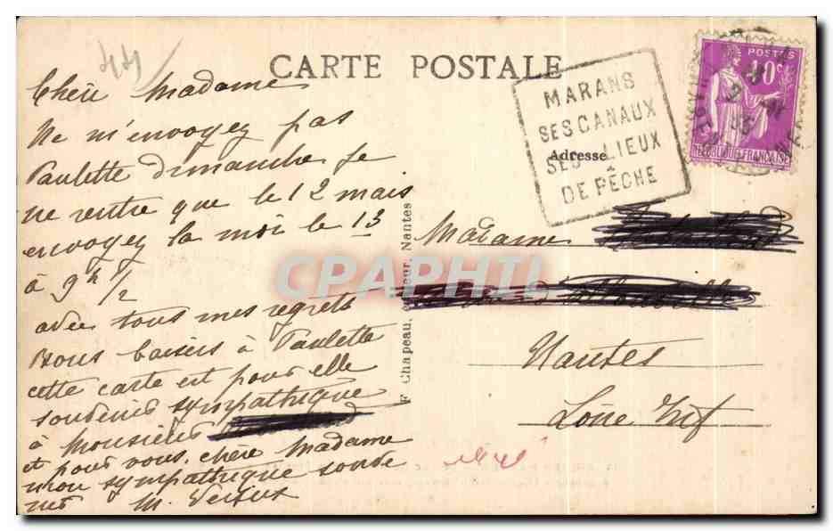CPA Ancien Nantes Le Lac du Jardin des Plantes vers 1865 A ganche l Eglise saint Clement sans son clocher scheve en 1874 — Verso