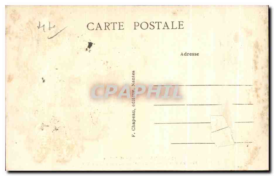 CPA Nantes Pittoresque et Curieux Fronton d un hotel du XVIIIe siecle place Louis XVI — Verso