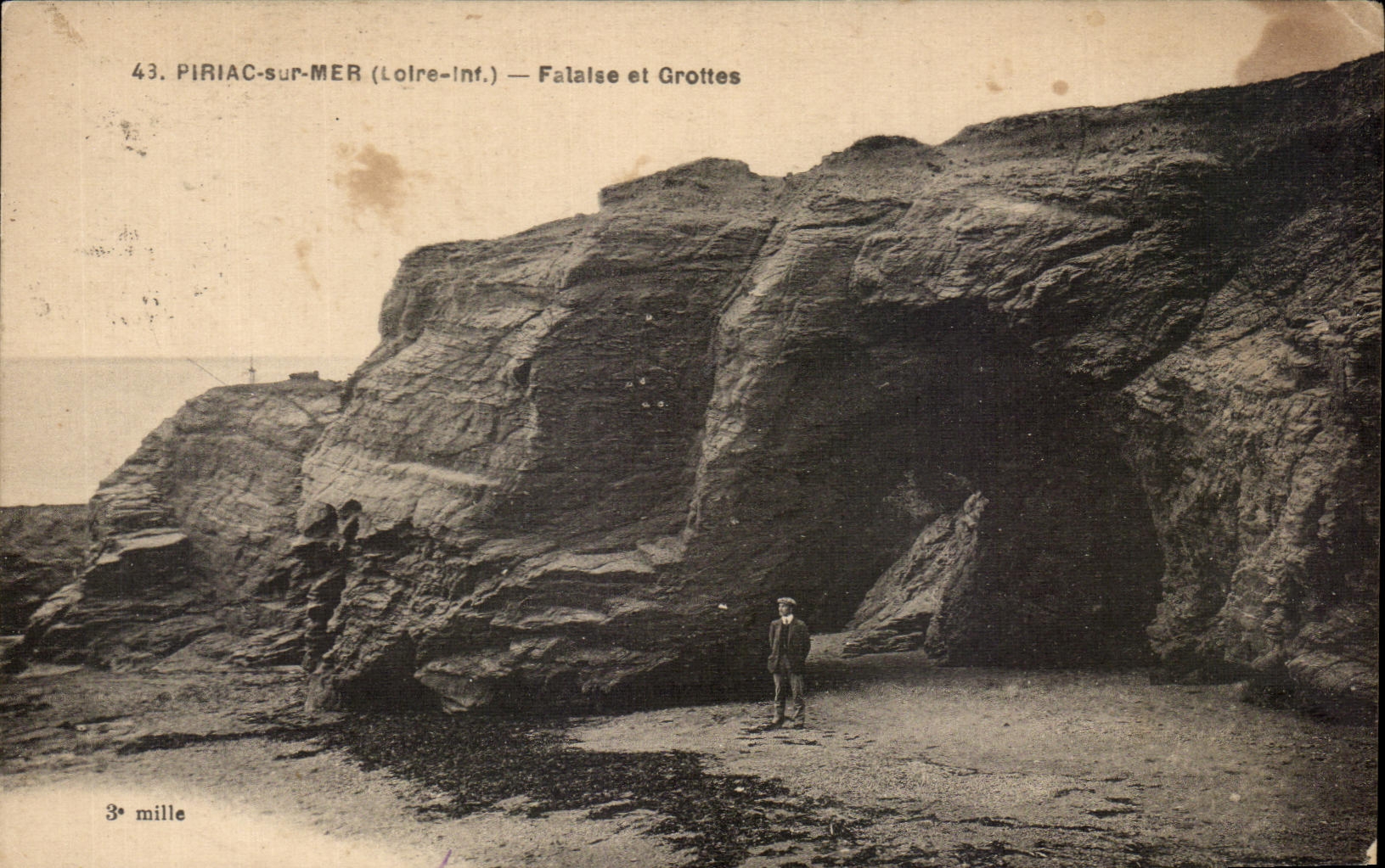 CPA Piriac sur Mer Falaise et Grottes