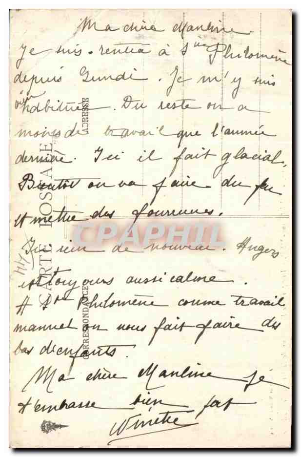 CPA Piriac sur Mer Vue prise de l interieur de la grotte a Madame — Rückseite