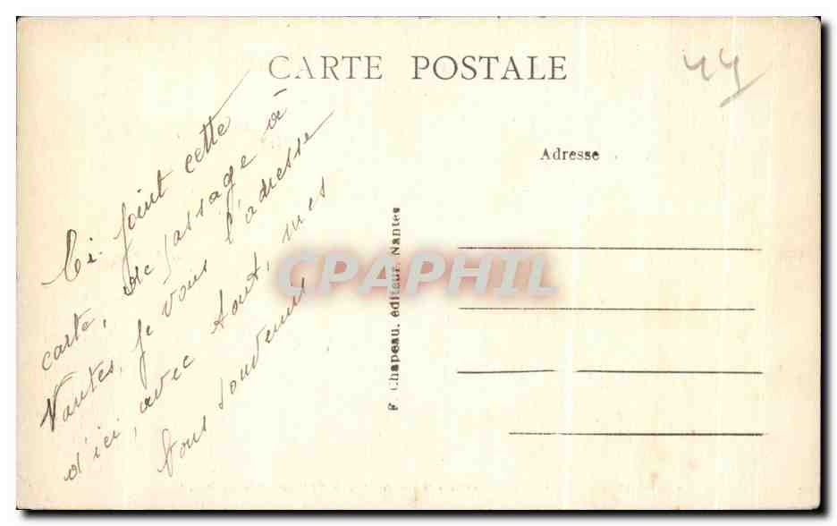 CPA Nantes Cours Saint Pierre Monument des Combattants 1870 1871 — Verso