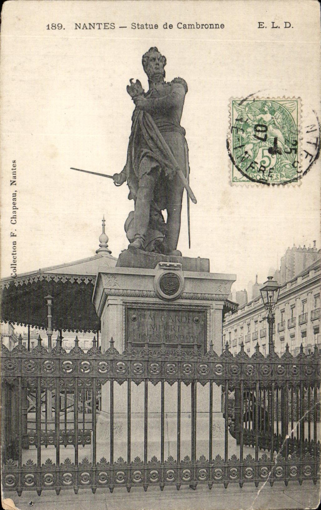 CPA Nantes Statue de Cambronne