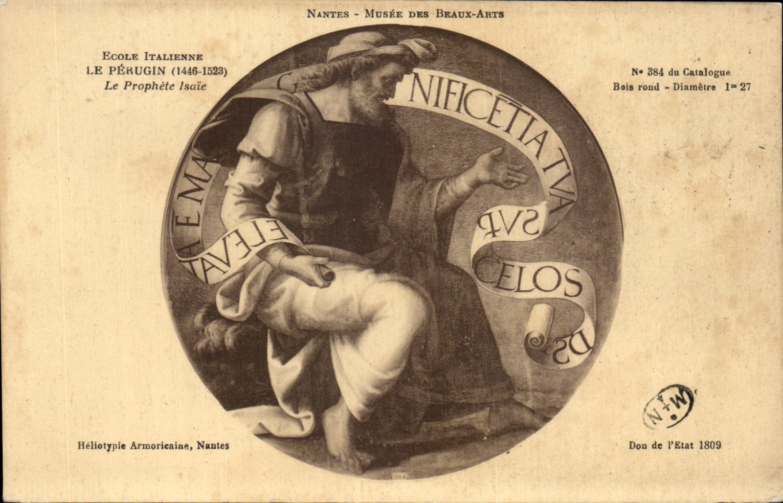 CPA Nantes Musee Des Beaux Arts Le Perugin Le prophete Isaie 