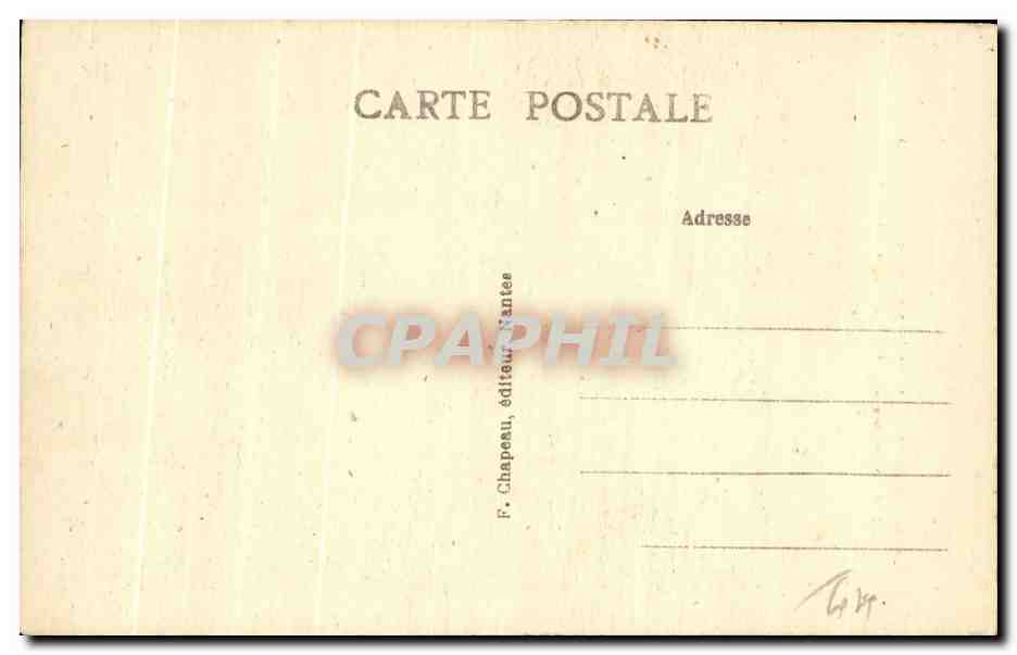 CPA Nantes Ancien La Cathedrale Vers 1840 avec le puits et le marche sur la place Saint Pierre  — Verso