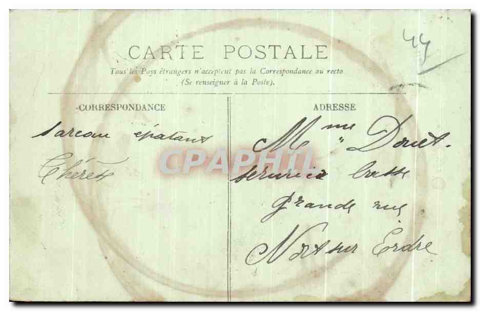 CPA Nantes Le Port Bateaux — Verso