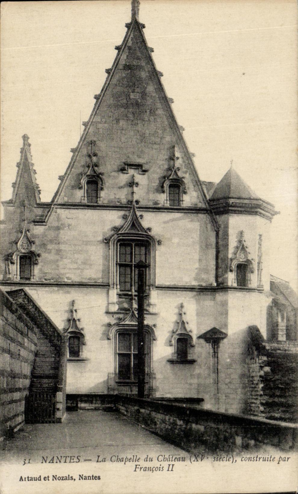 CPA Nantes La Chapelle du Chateau Construite par Francois II