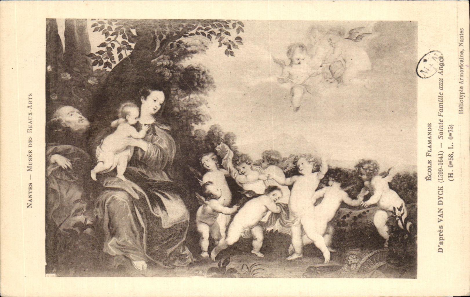 CPA Nantes Ecole francaise Van Dyck Sainte famille aux anges