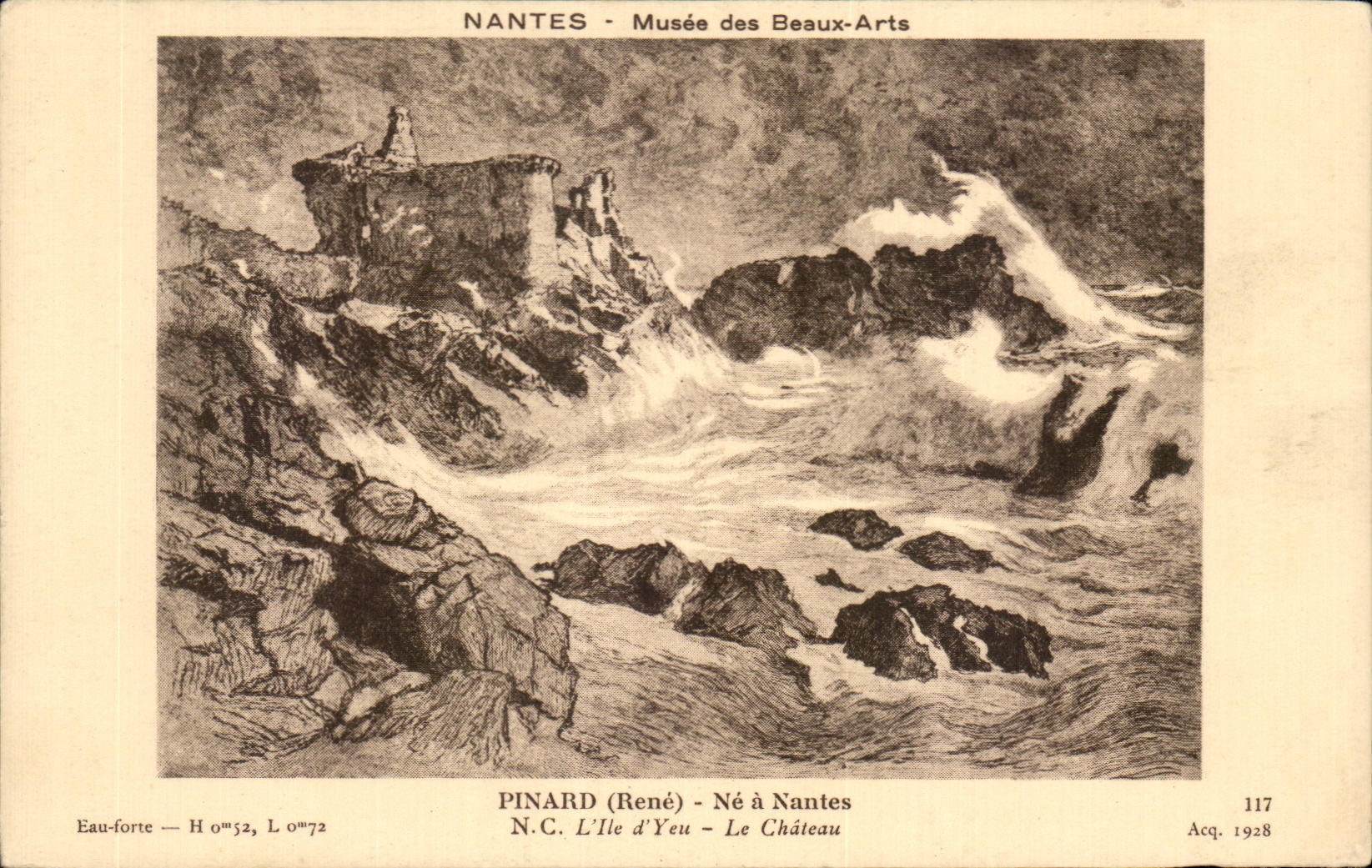 CPA Nantes Musee des Beaux Arts Pinard L ile d Yeu Le chateau 