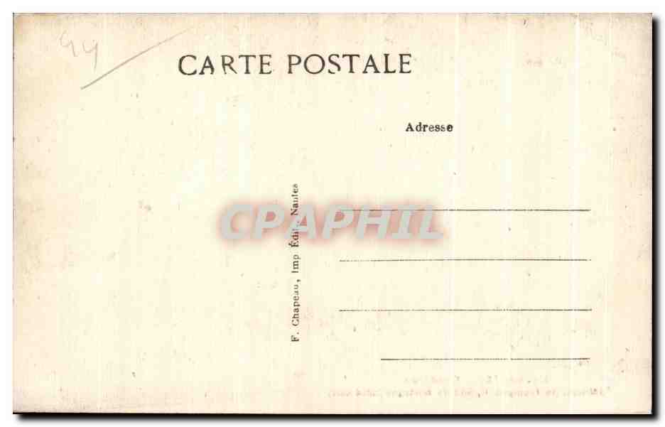 CPA Nantes Cathearale Tombeau de Francois II duc de Bretagne Lion  — Verso