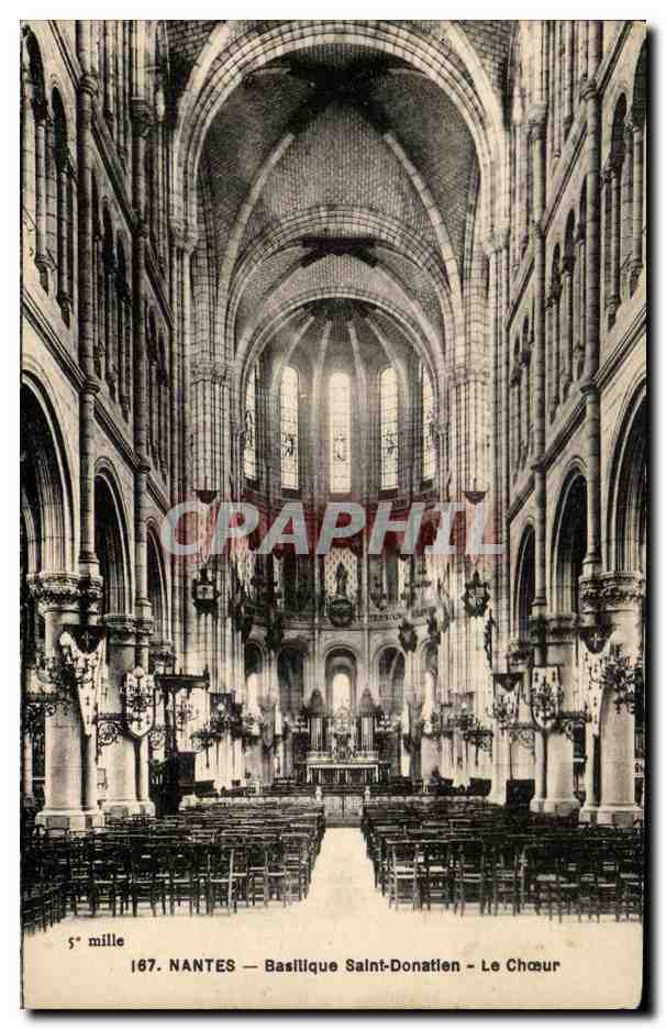 CPA Nantes Basllique Saint Donatien Le Choeur Orgue 