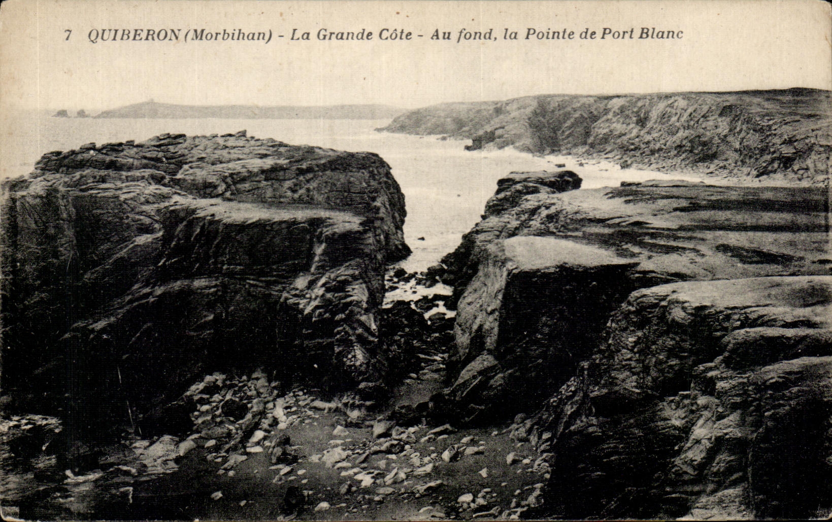 CPA Quiberon La Grande Cote Au Fond La Pointe de Port Blanc