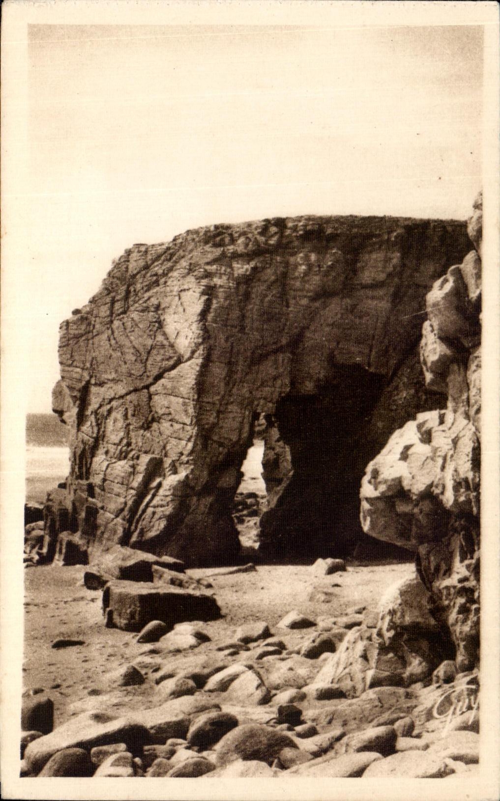 CPA Quiberon La Cote Sauvage Abche De Port Blanc