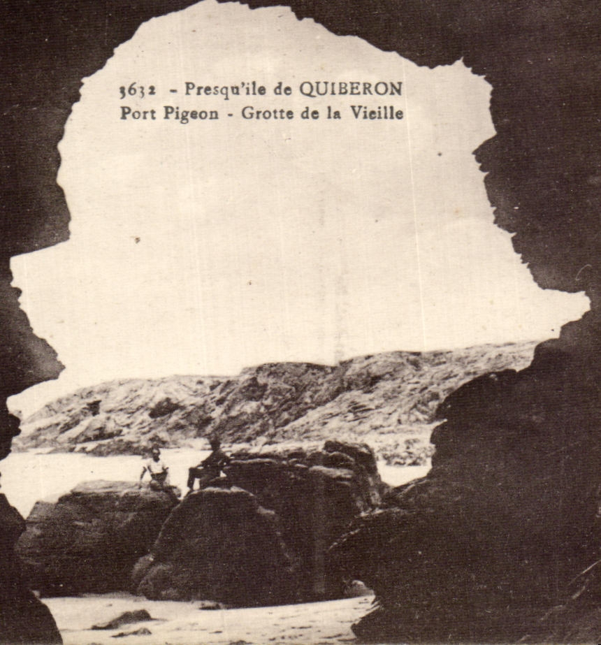 CPA Quiberon Presquile de port pigeon Grotte de la Vieille