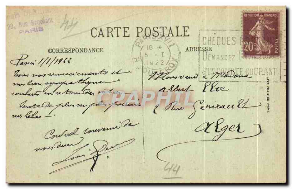 CPA Nantes Le Tombeau du General Lamoriciere — Rückseite