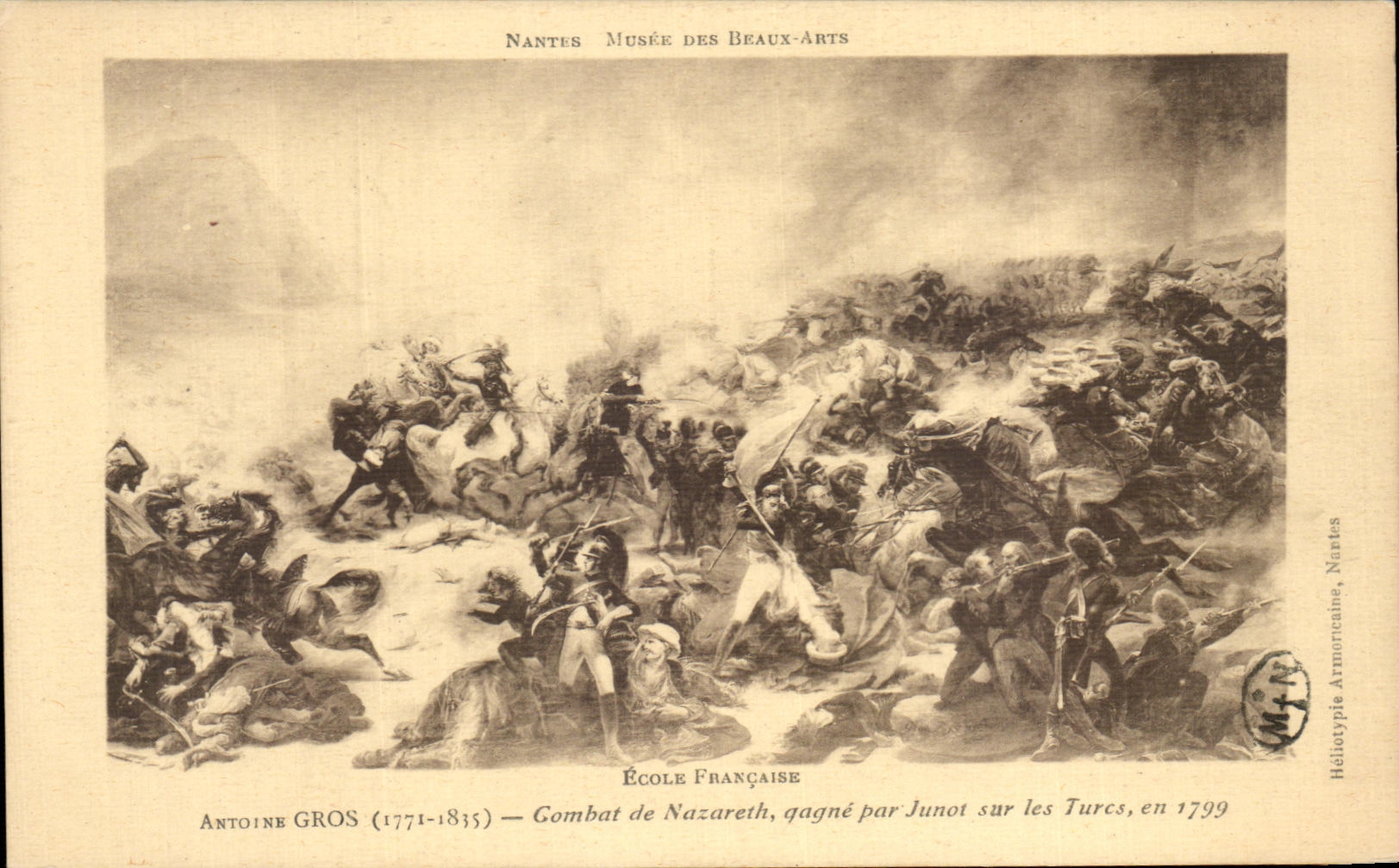 CPA Nantes Musee des Beaux Arts Antoine GRos Combat de Nazareth gagne par Junot sur les Turcs en 1799