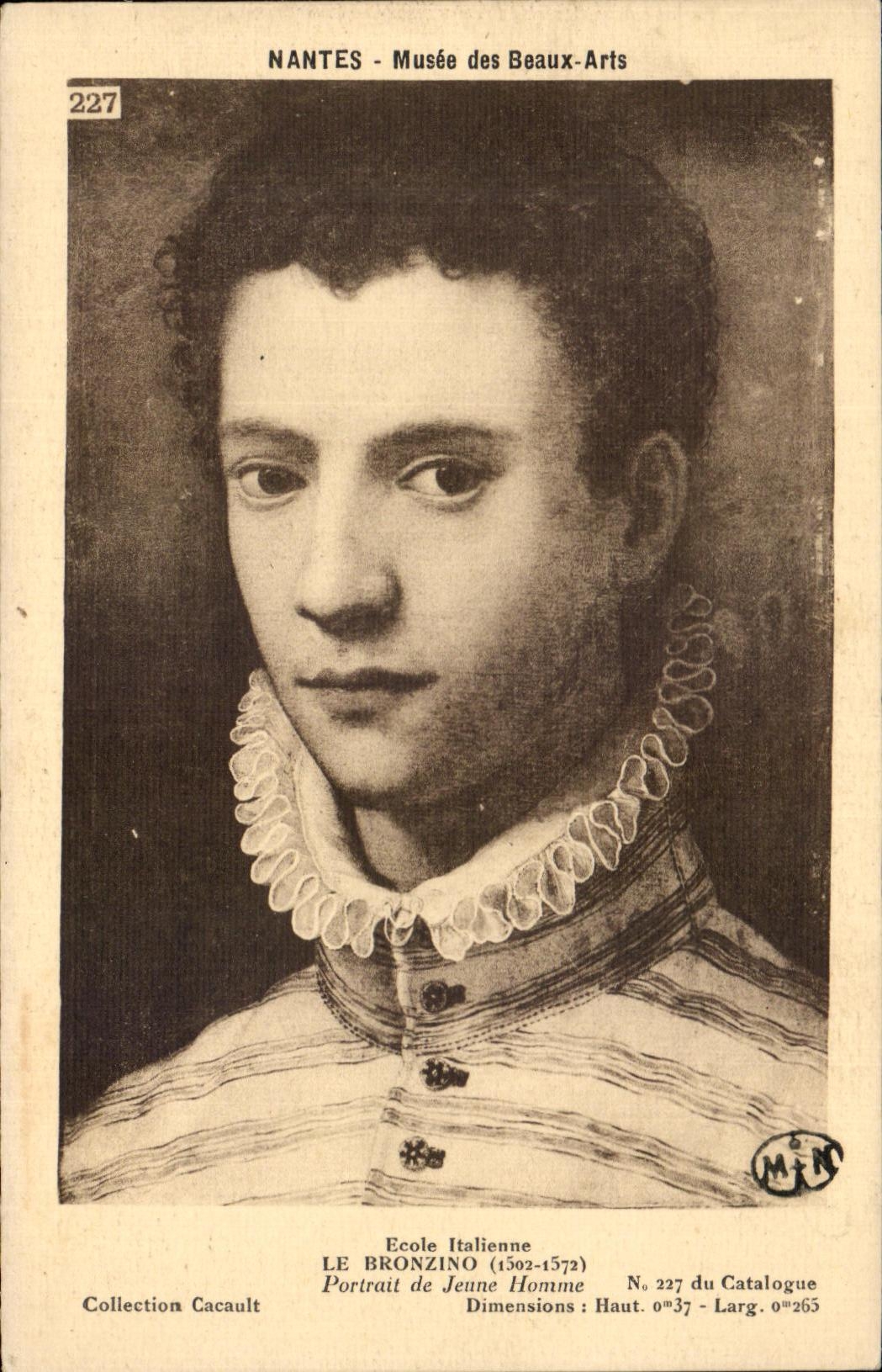 CPA Nantes Musee des Beaux Arts Le Bronzino Portrait de jeune homme