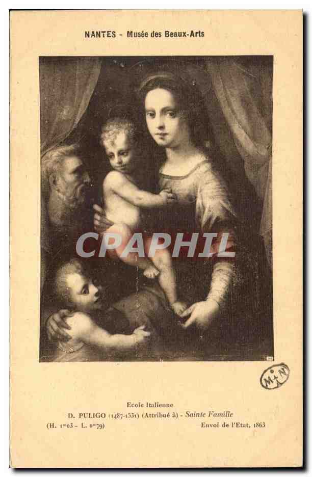 CPA Nantes Musee des Beaux Arts Puligo Sainte famille