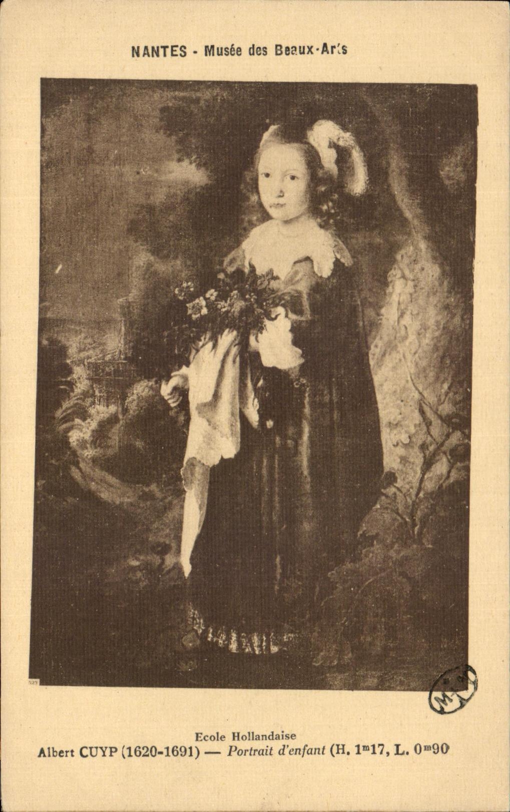 CPA Nantes Musee des Beaux Arts Cuyp Portrait d enfant