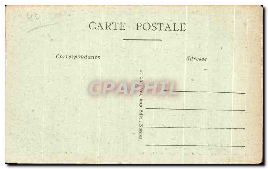 CPA Nantes Le Chateau Clef de Voote de L Escaller du Donjon — Verso