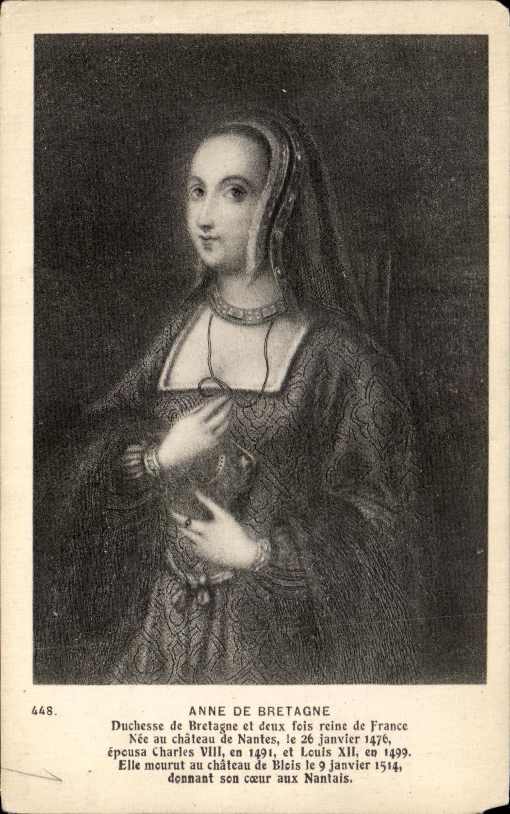 Ana de Bretaña — Duquesa de Bretaña y dos veces reina de Francia — F. Chapeau, Nantes, n° 448