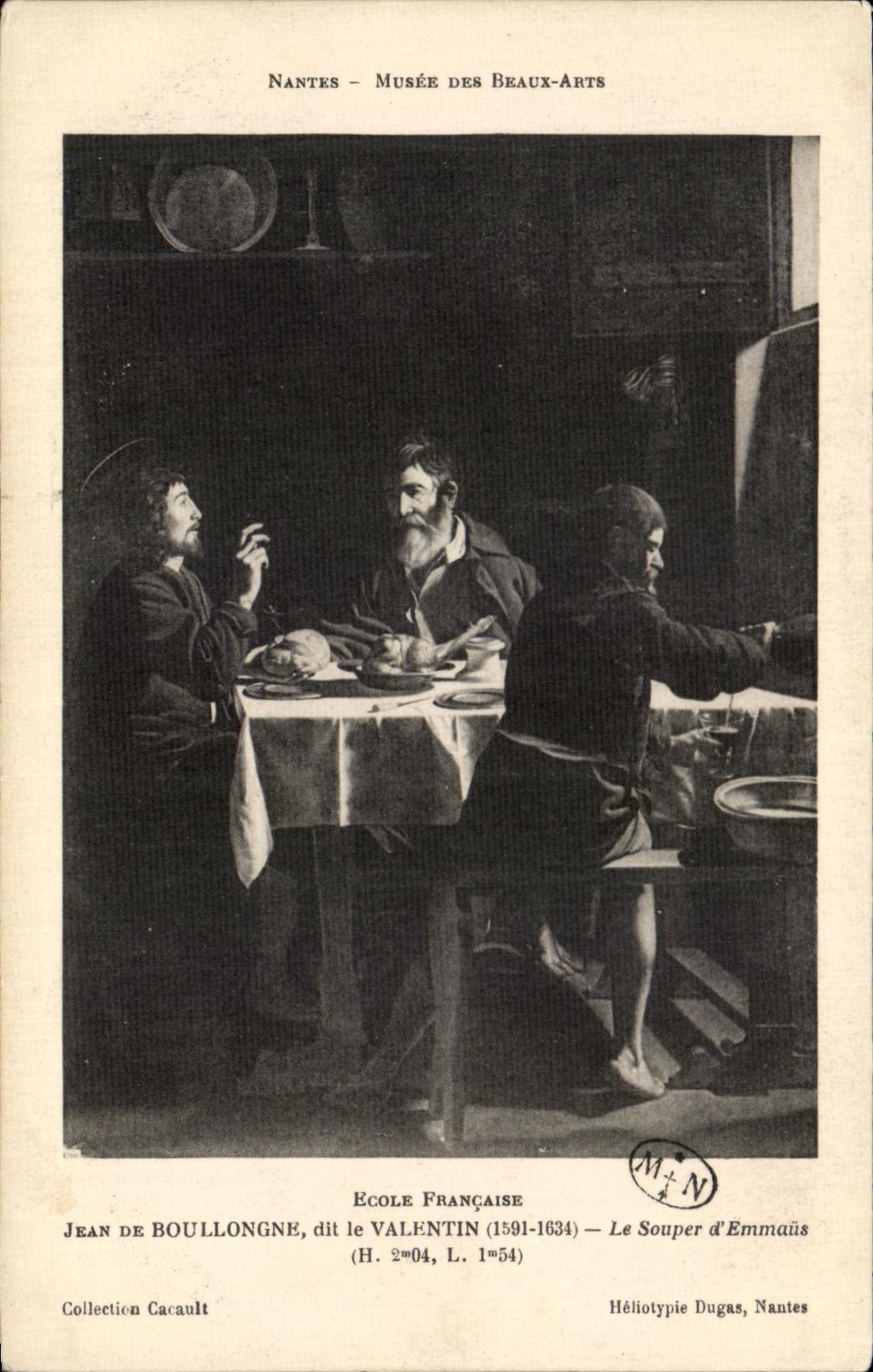 CPA Nantes Musee des Beaux Arts Jean de Boullongne dit le valentin Le souper d Emmaus