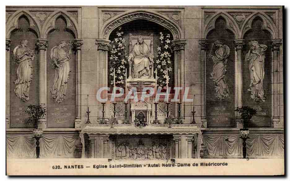CPA Nantes Eglise Saint Simillen Autel Notre Dame de Misericorde