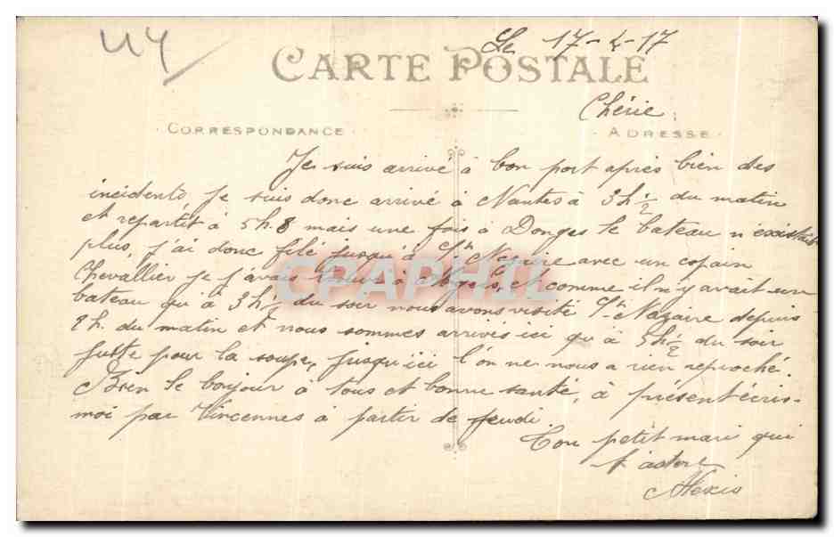 CPA Nantes La Roseraie du Jardin des Plantes — Rückseite