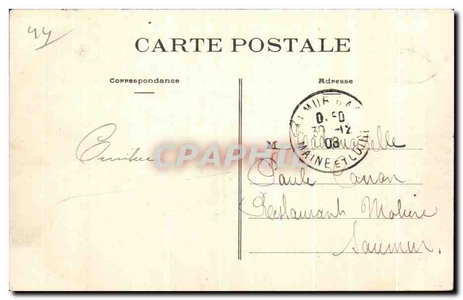 CPA Nantes La Cathedrale Tombeau du general Lamoriciere — Verso