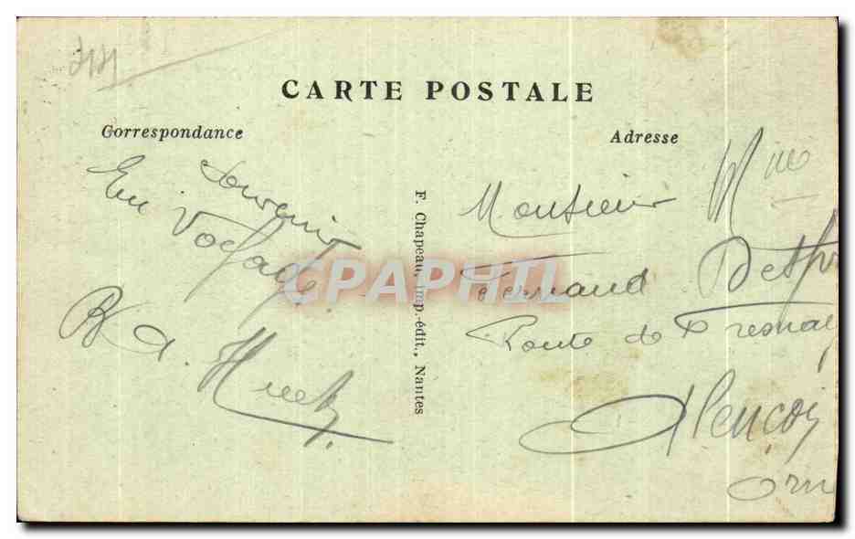 CPA Nantes Jardin des plantes Les Certs Par Gardet — Verso