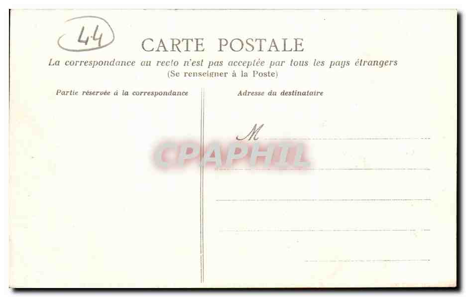 CPA Nantes Le Chateau Facade Nord — Verso