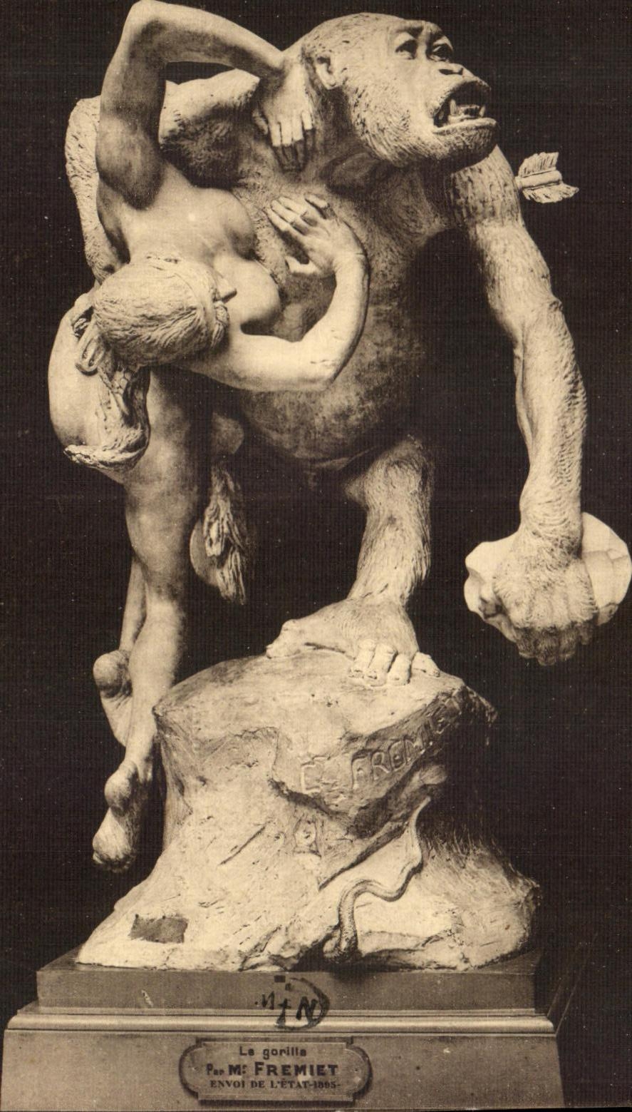 CPA Nantes Musee Des Beaux Arts Fremiet Gorille Monkey 