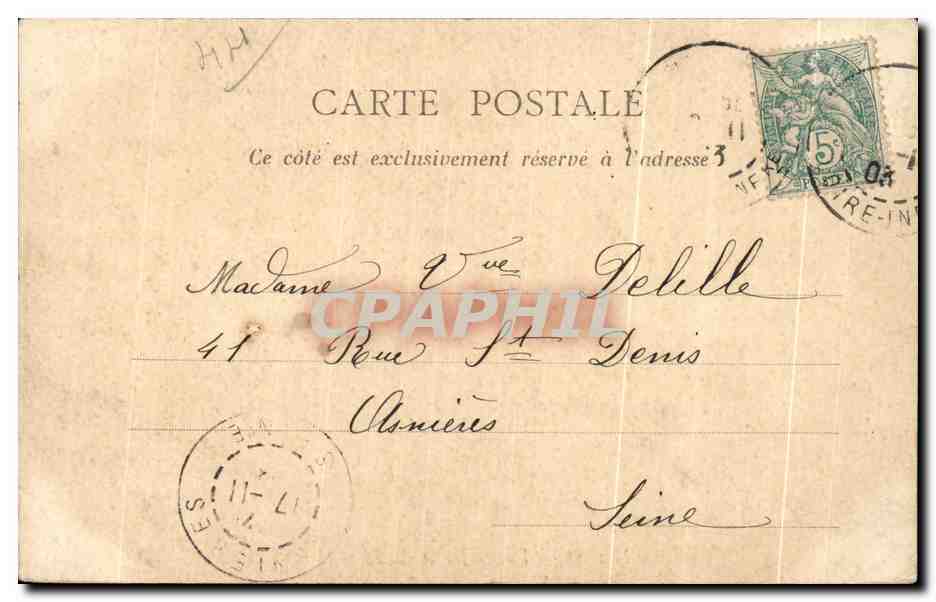CPA Nantes Vue du Jardin des Plantes Lycee et eglise St Clement  — Verso